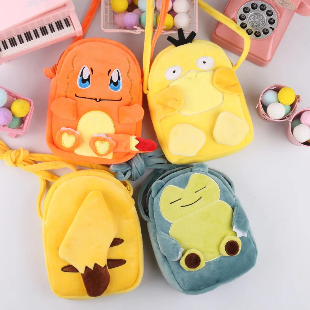 Wholesale Amazon Hot Sale Pikachu Plush Pokemons Purse Pocket Pokemoned Bag Pikachu Pocket Pokemons Coin Purse