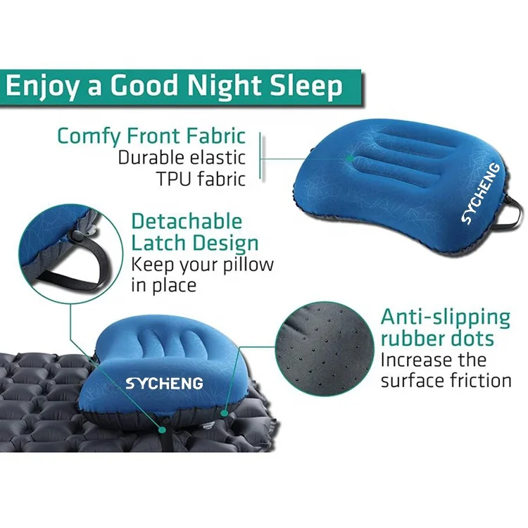 Wholesale TPU Inflatable Camping Pillow,Comfortable Inflating Pillows for Sleeping, Ergonomic Inflatable Travel Pillows