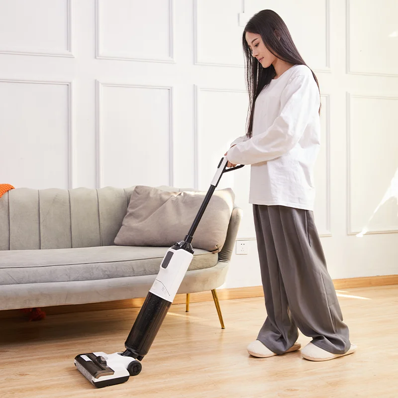 2024 New upgraded USB Rechargeable Floor scrubber stick  Smart wet dry vacuum cleaner Floor cleaning Electric machine