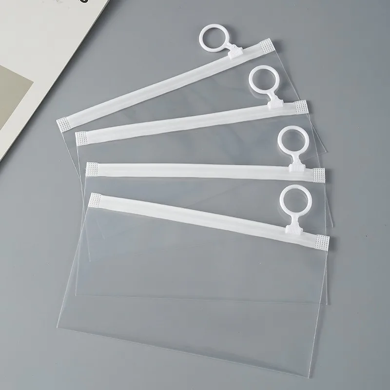 Оптовая Продажа Прозрачный водонепроницаемый канцелярский пенал на молнии ПВХ