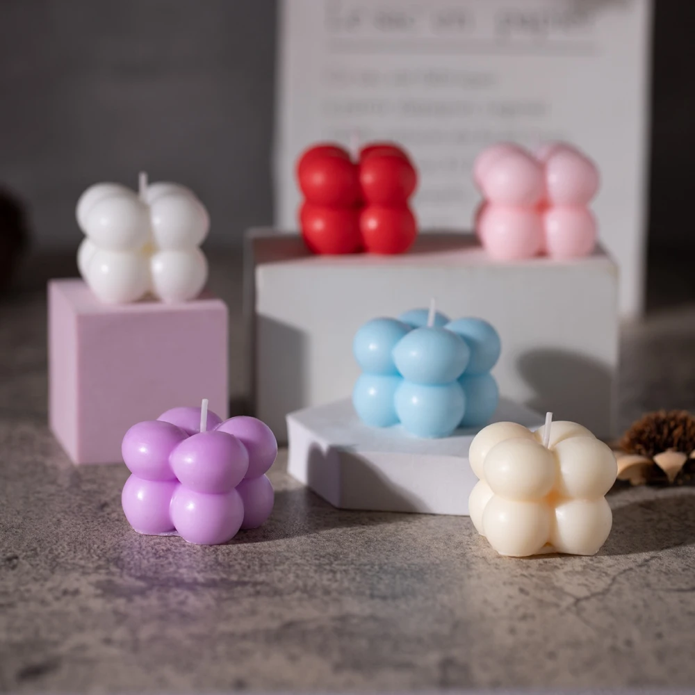 Rubik Cube Scented Candle Photo Props Souvenir Creative DIY Aromatherapy Candles Home Decor Wedding Birthday Party Decoration