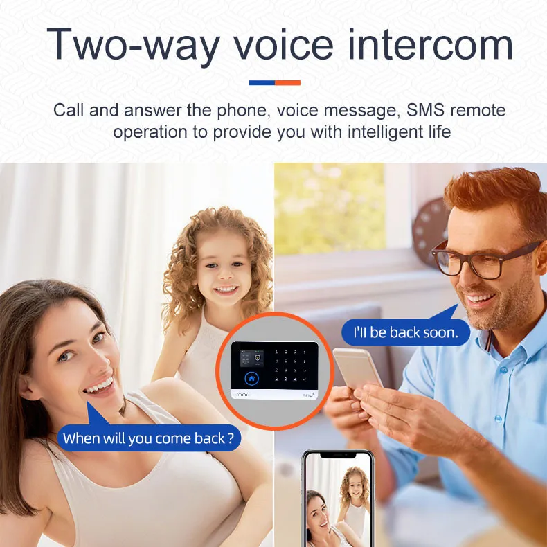 App Control Remoto Tuya Smart Life House Alarm System Wireless Alarma Para Casa WiFi GSM Home Security Systems