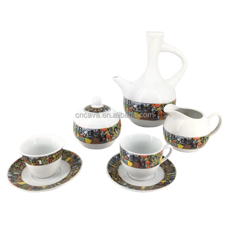 ceramic dinnerware traditional art sheba design ethiopian 48 pcs dinner set porcelain