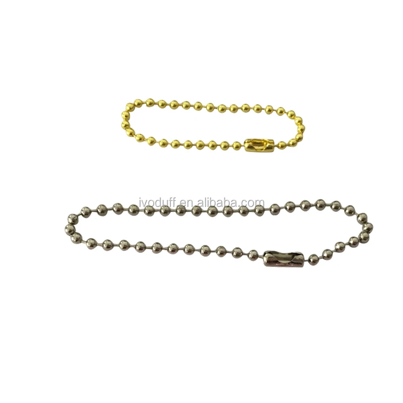 Ivoduff  2.4x100mm Metal Bead Chain Connector Accessories Ball Chain