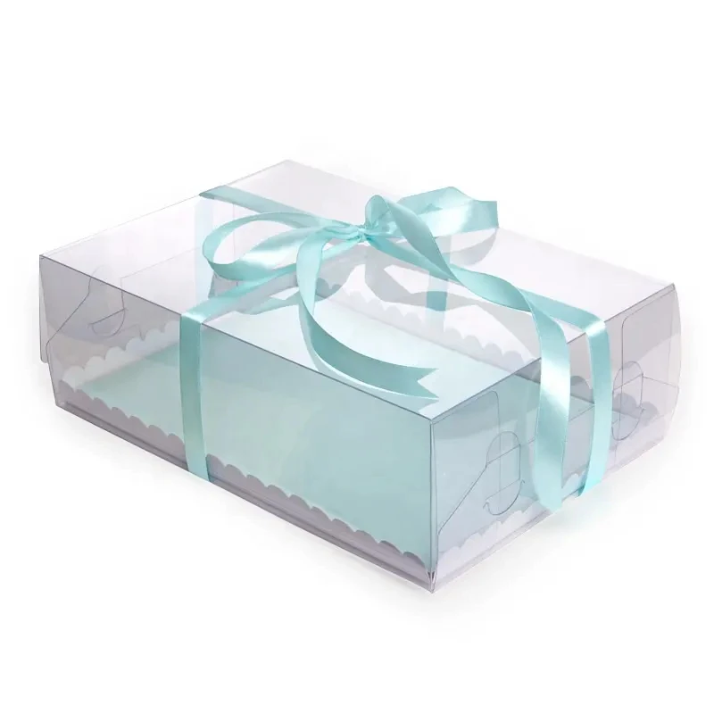 New Design Dessert Cake Plastic Box Birthday Party Number Cake Packaging Box