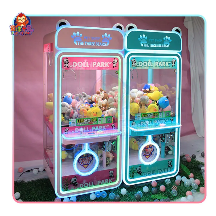 Wholesale Plush Toys For Large Claw Machine Toy Crane Claw Machine Transparent With Card Reader And Bill Operated