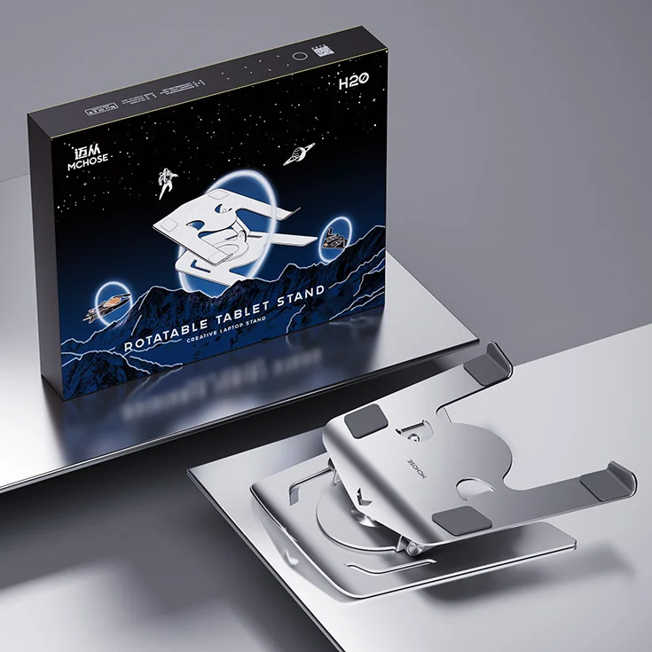 MC New Design Rotating Notebook Stand Adjustable Portable Laptop Stand 360 Degree Height Flexible Stand