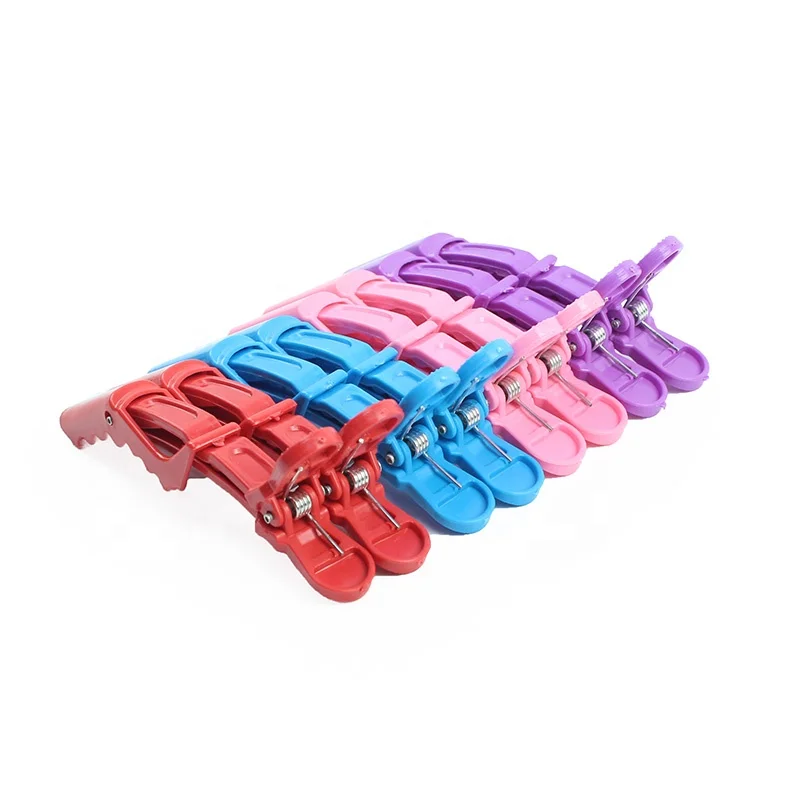 Custom Logo Crocodile Clips Hair Alligator Clips Hair Hair Accessories Plastic Clip Eco Hairdressing Plastic Sectioning Hairclip