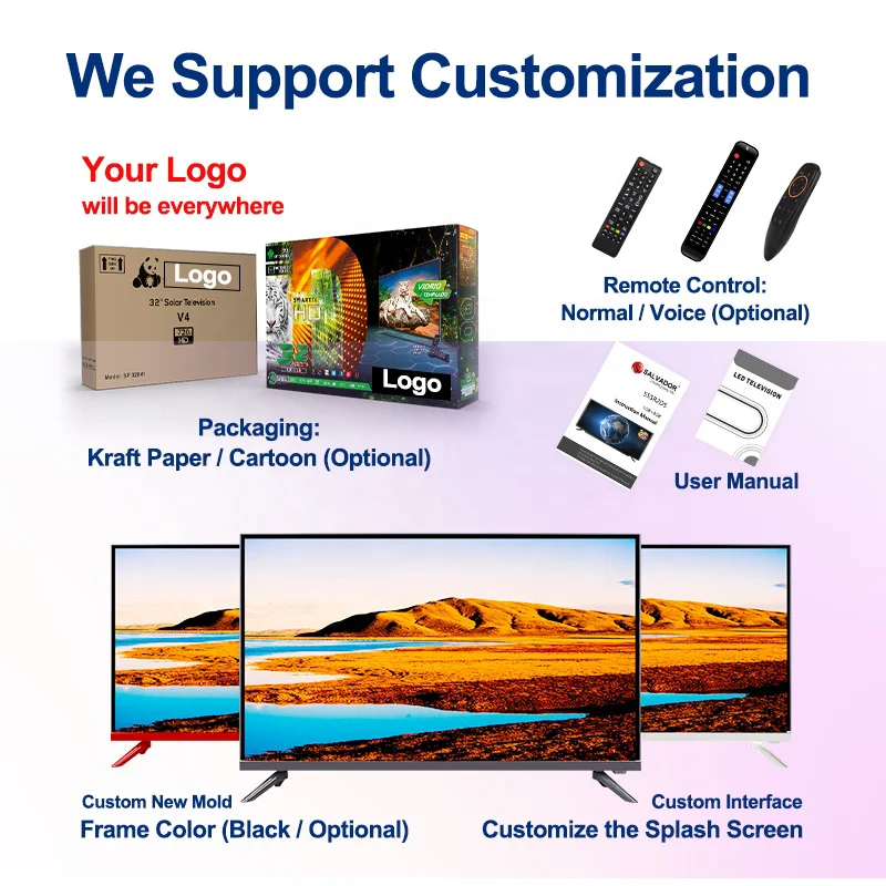 Factory OEM Universal LED TV Spare Parts SKD Cdk Complet TV Mother Board Backlight 4K Smart Television CKD KITS