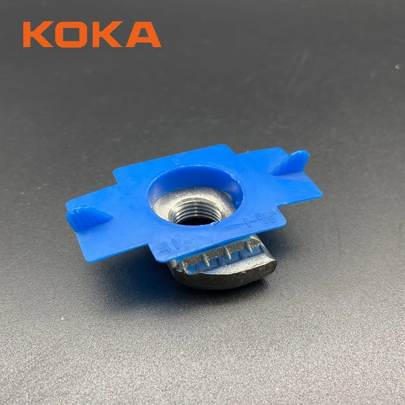 Hot Sale Solar Nuts Blue Plastic Wing Channel Nut For Solar Panel Mounting System