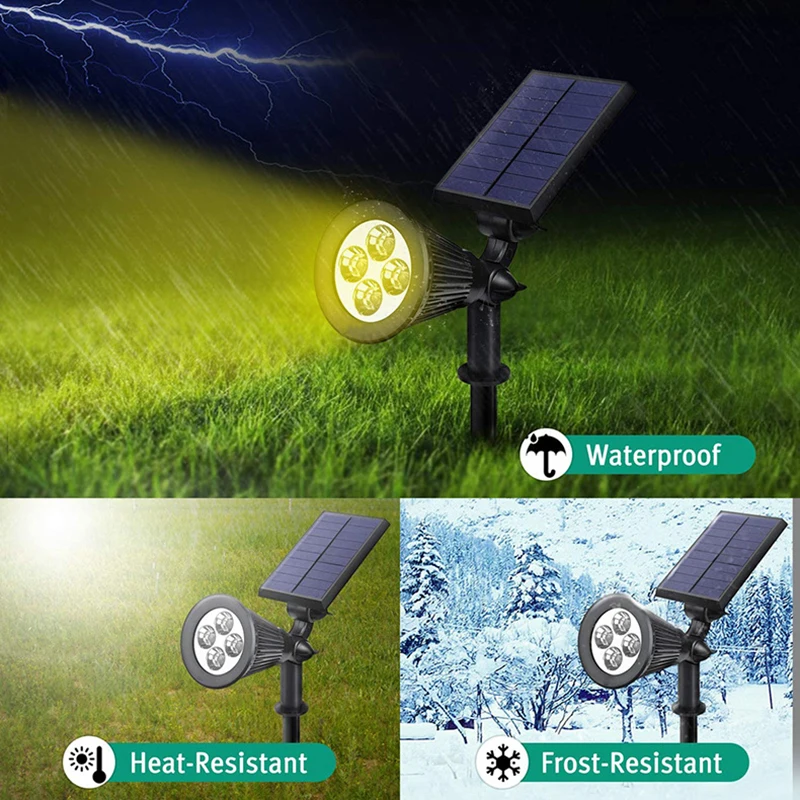 Garden Solar Light Outdoor Waterproof LED Solar Spotlight Light Lawn Lamp Adjustable LED Garden Landscape Lamp