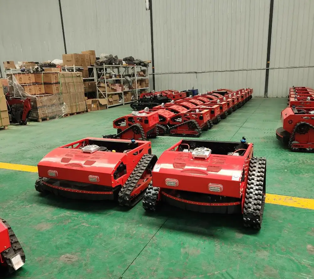 Fully automatic orchard lawn mower household self-propelled all-terrain crawler remote control lawn mower