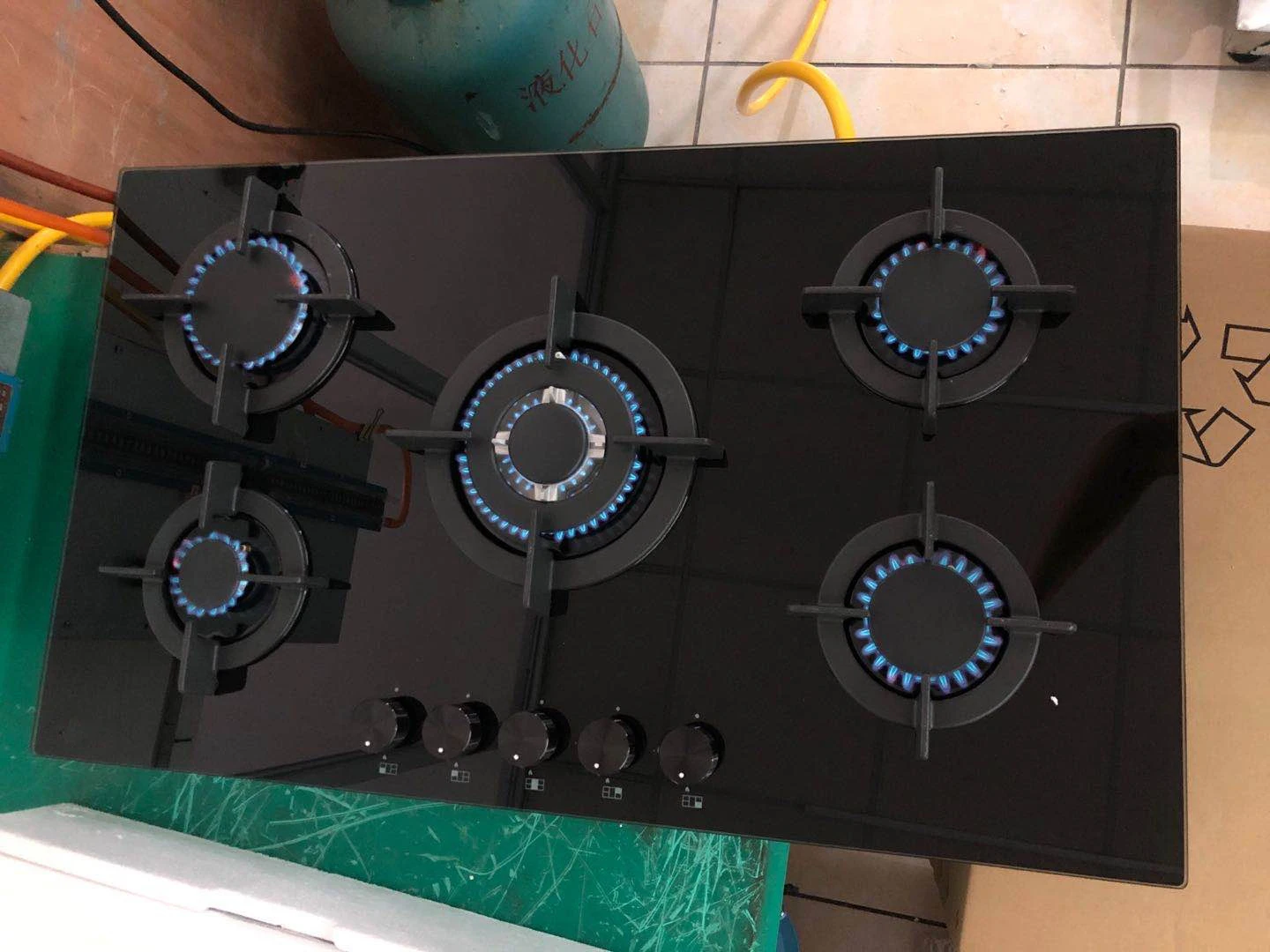 Buigolf Cart Battery Charger Black OEM Kitchen Products 3-Pin Burners Metal Knob Hob G36 Voltegolf Built-in Electric LPG