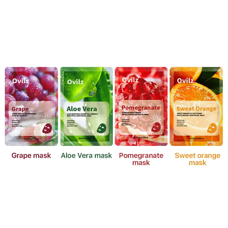 Ovilz OEM Niacinamide Face Mask Vitamin C Brightening Sheet Mask Moisturizing Face Brightening Facial Care Mask