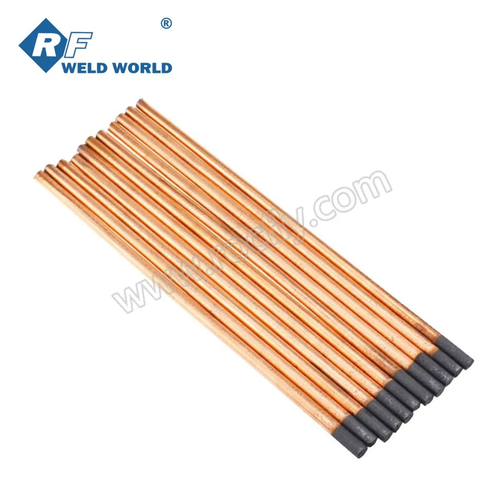 DC Copper Coated Pointed Arc Air Gouging Carbon Electrode Rod 13*305mm