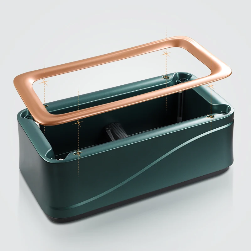 Non Electric Automatic Reusable Shoe Cover Dispenser With 100 Pcs Disposable Plastic Waterproof Shoe Covers(gold)
