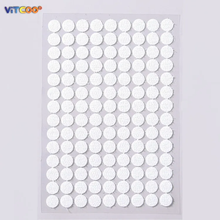 Self Adhesive Glue Dots Hook Loop Tape Coins with Super Sticky Back Double-Sided Tape