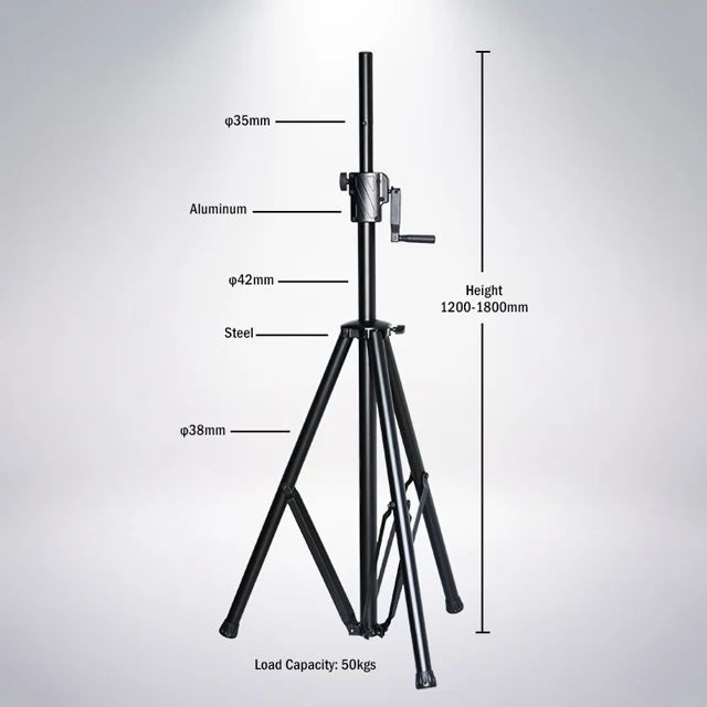 RQSONIC Stands SPS009N Professional outdoor hi fi Adjustment monitor Tripod Speaker Stand