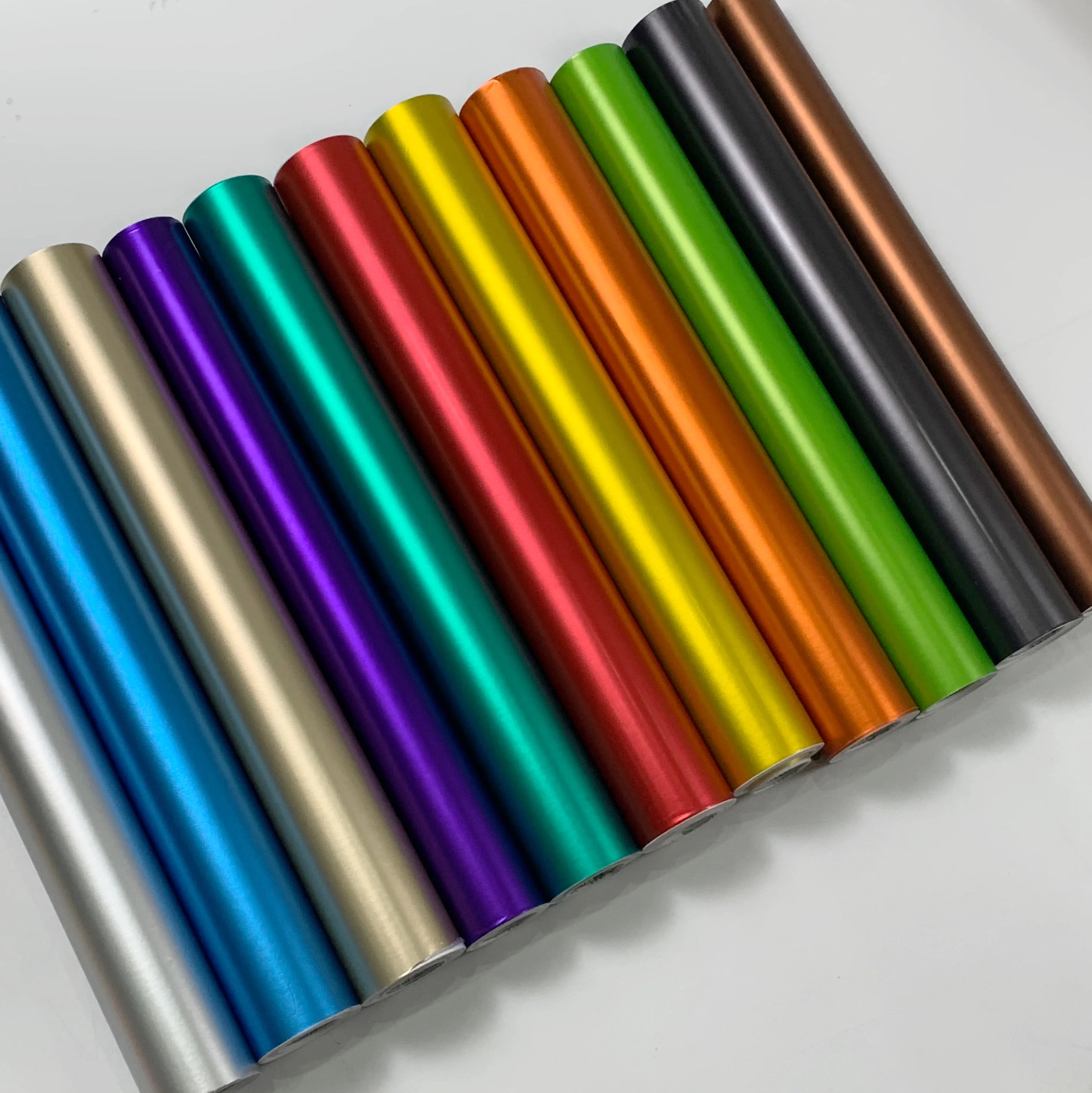 Premium auto stickers film matte chrome car vinyl low tape car body wrap foil self adhesive vinyl PVC roll