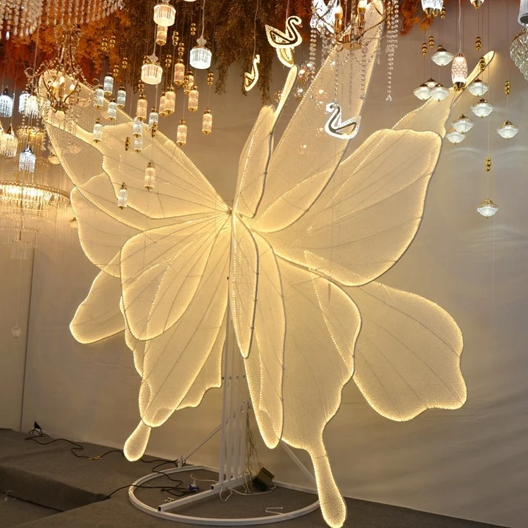 New design LED fairy butterfly background for wedding decoration, stage decoration and party decoration