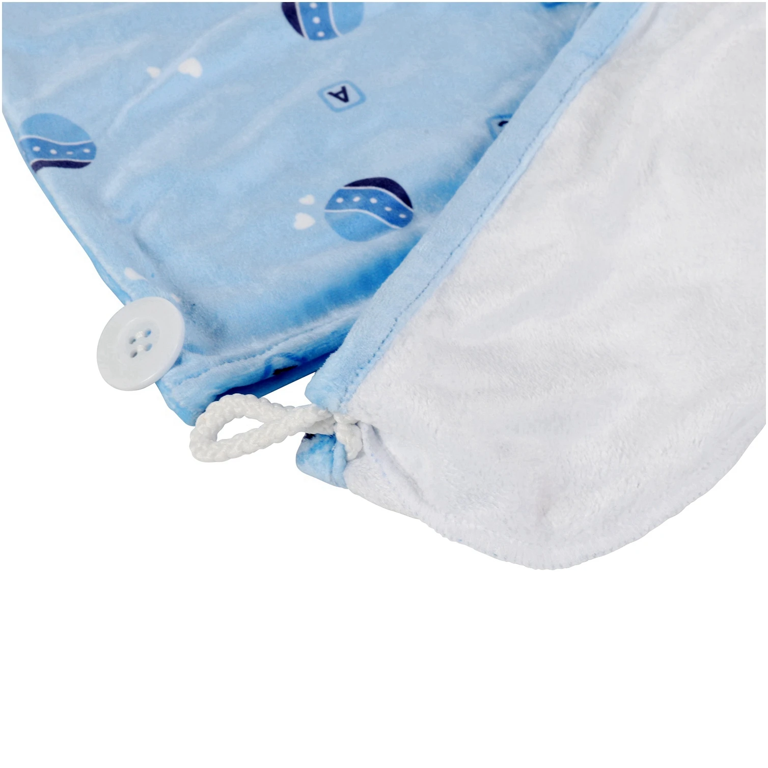 Manufacturer Customization Hair Drying Towel Strap Large Microfiber Hair Towel Wrap With Buttons