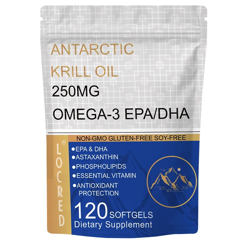 Omega-3 EPA & DHA Антарктическое масло криля софтгели астаксантин фосфолипиды и незаменимые витаминные добавки для взрослых