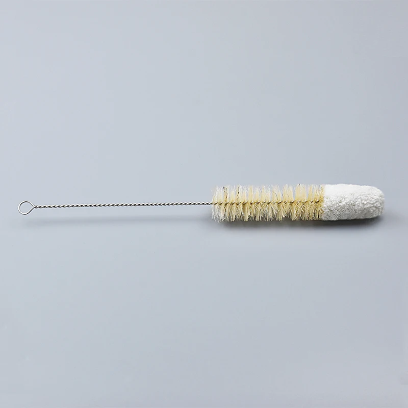 High quality pig bristle smoking pipe tube brushes with cotton top for cleaning