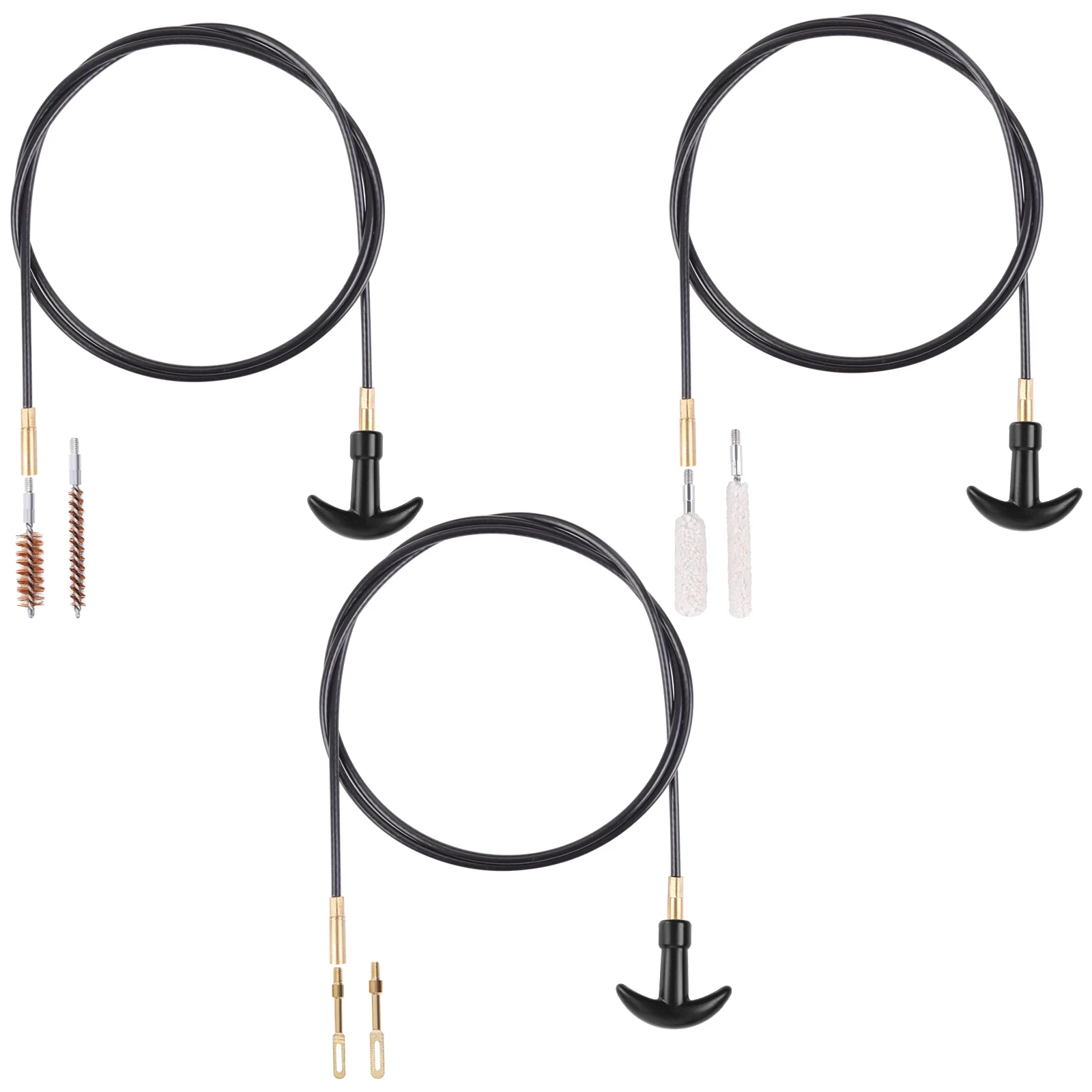 20pcs Barrel Cleaning Tools for 9mm.22 .357 .38/ .40 .45 Caliber with Bronze Bore Brush Flexible Cable gun cleaning brush kit