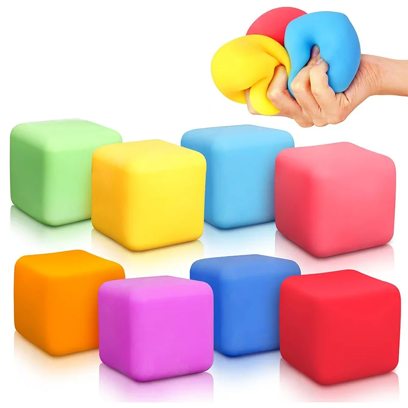 Syh488 Stress Relief Squishy Squeeze Toys Calming Fidget Ice Cube Balls Sensory Toys For Autistic Kids