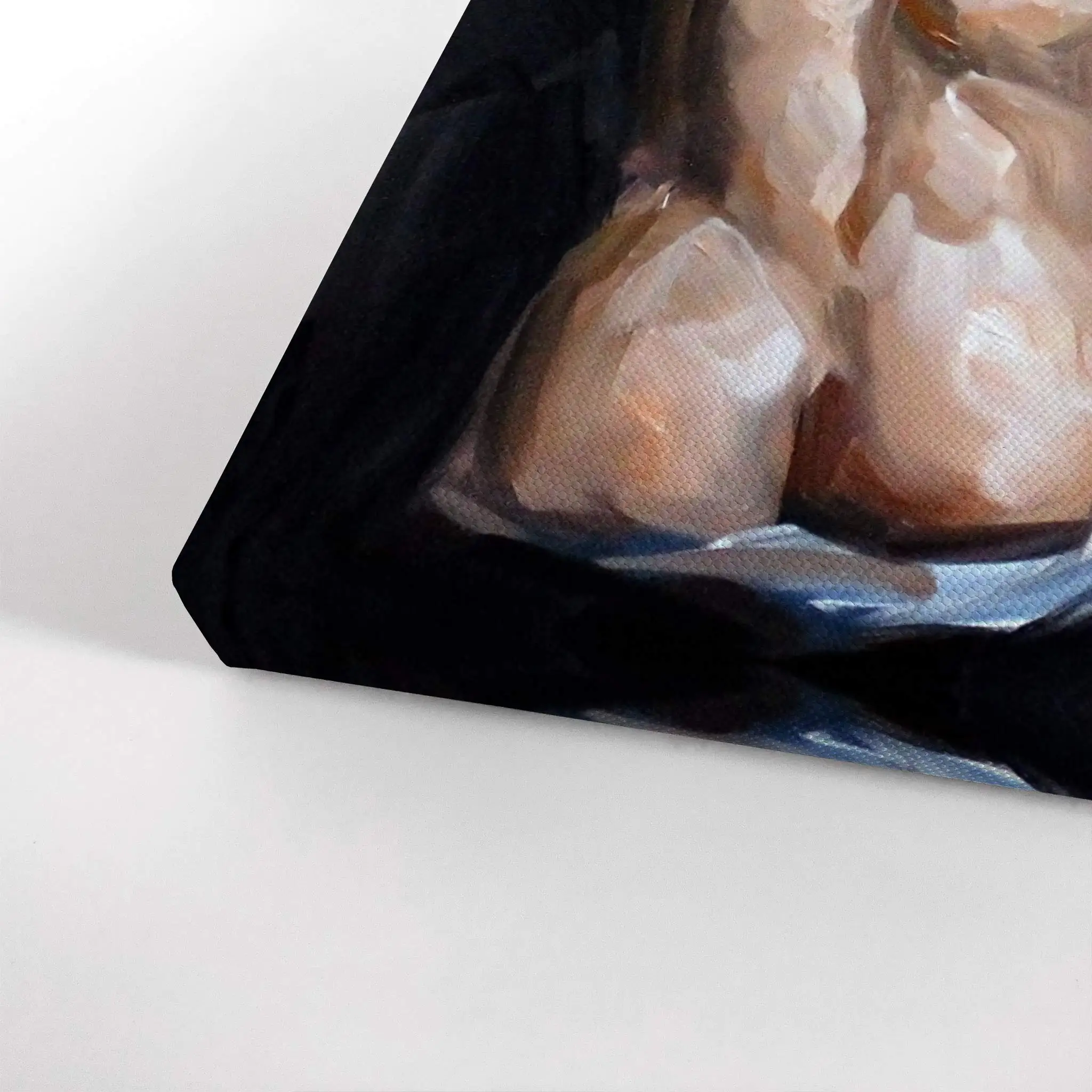 Realistic Muscular Man with Sexy Butt Portrait Oil LGBT Painting Poster Half Nude Gay Art For Living Room Decor Bedroom Wall Art