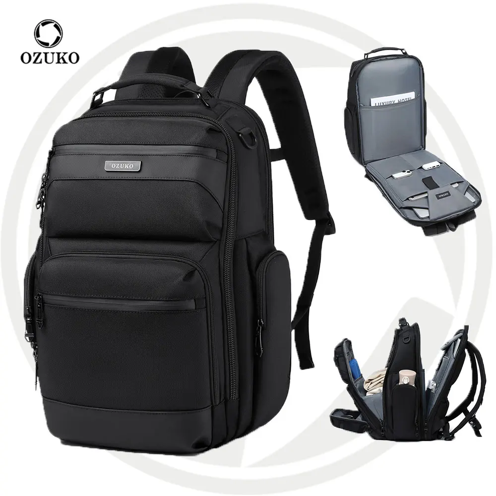 OZUKO 9770  Travel Polyester Laptop Backpacks for men waterproof 2024 Hot Item Lightweight Casual School Bag Business Backpack
