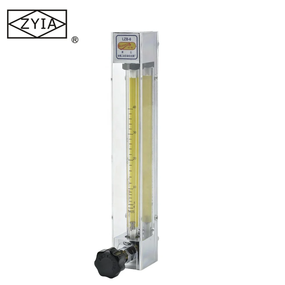 LZB antiseptic sight glass panel mounted chemical  rotameter hydraulic oil flow meter