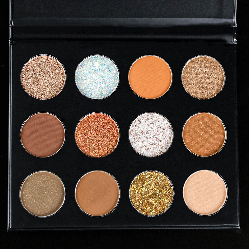 HMN Brand Eyeshadow Look Glitter Eyeshadow Palette 12 Colors Eyeshadow Palette Makeup