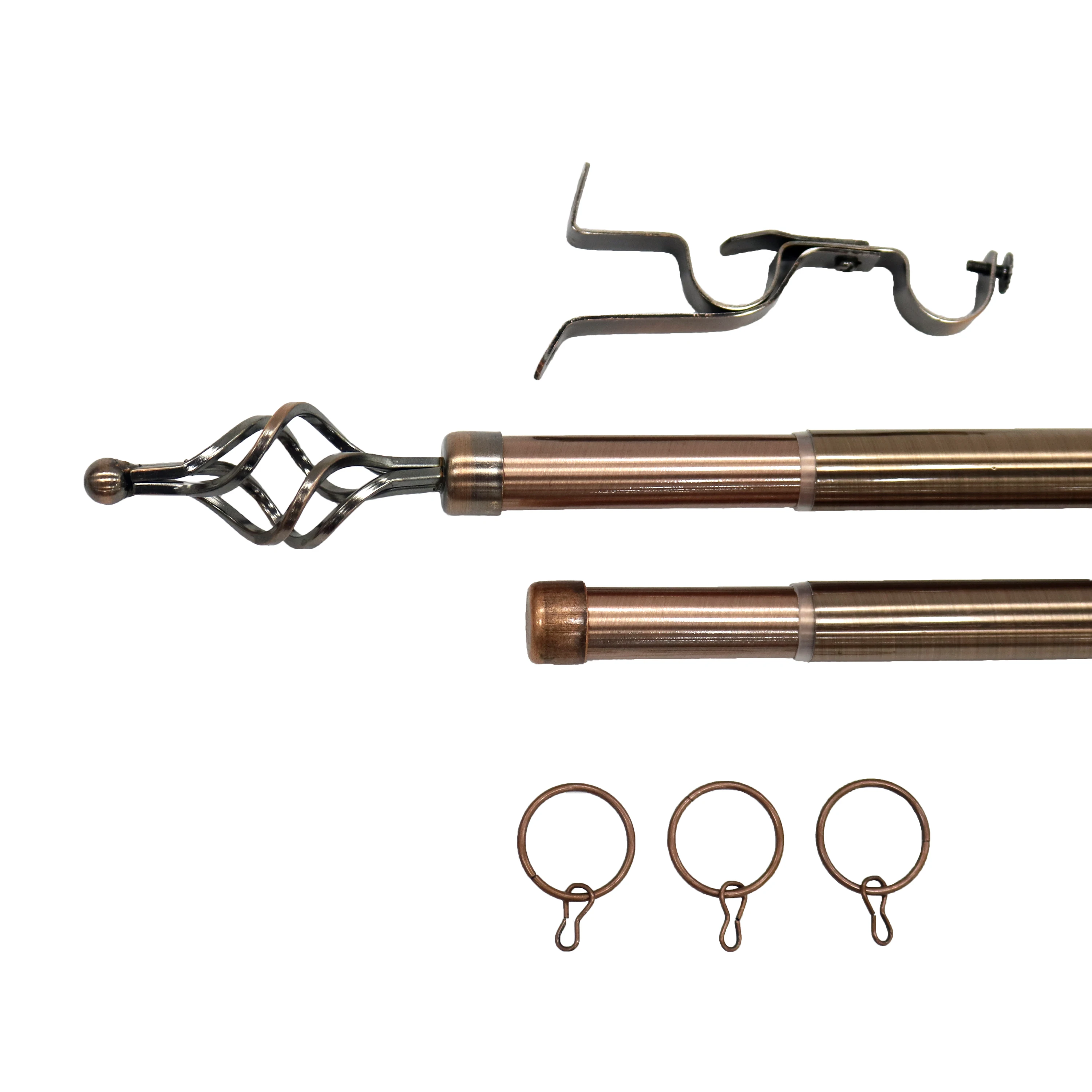 Luxury Decor Custom Curtain Rod Metal Double Door Curtain Bracket Can Be Mounted On The Living Room Wall