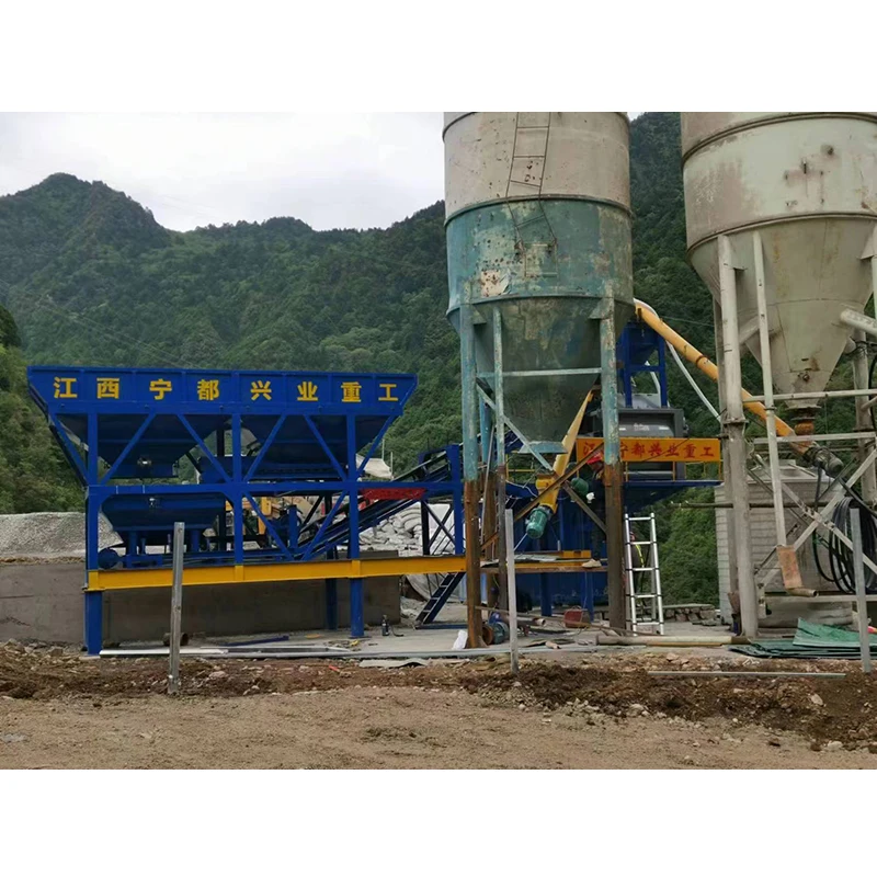 China Cement Plant With Vertical Thickened Cement Silo Concrete Batching Plant Mobile 60 M3/h Mixing Plant
