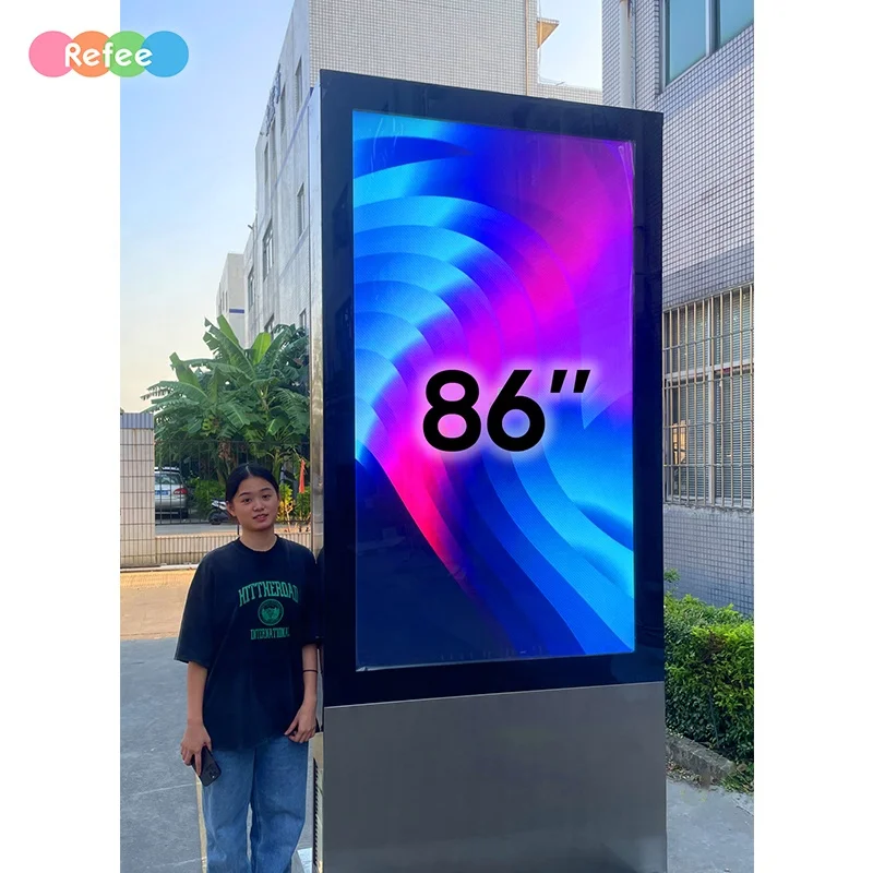 Наружная реклама цифровой дисплей экраны Digital Signage высокая яркость экран водонепроницаемый ЖК-монитор 43 55 в 65 дюймов 75 86