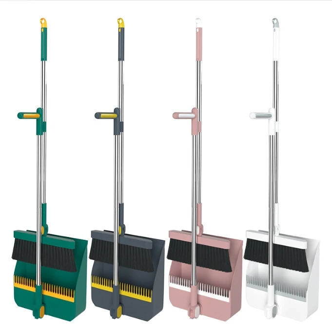 2024 New Folding Broom and Dustpan Combination Household Sweeping Broom for Efficient Cleaning