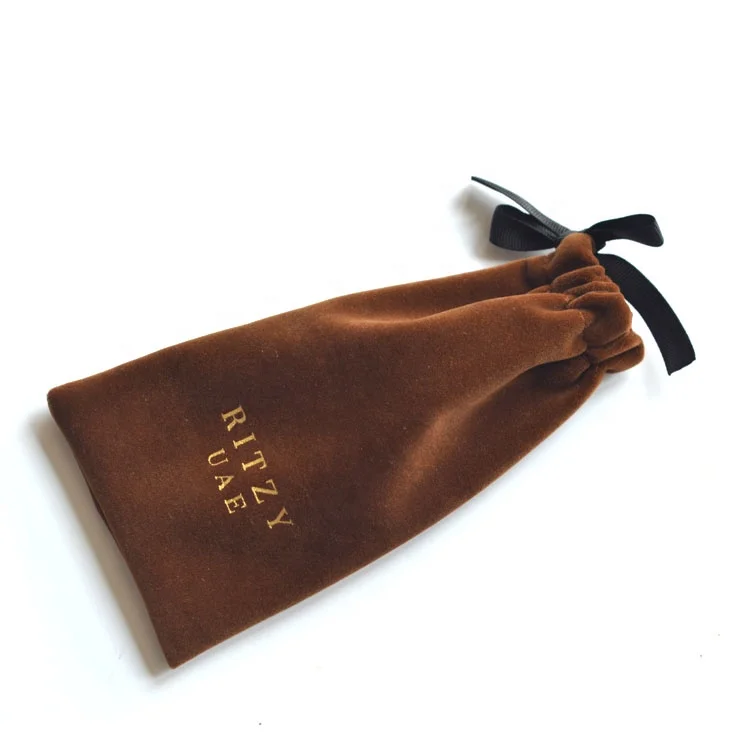 Personalized print logo colorful 13x18 cm velvet drawstring jewelry pouch bag