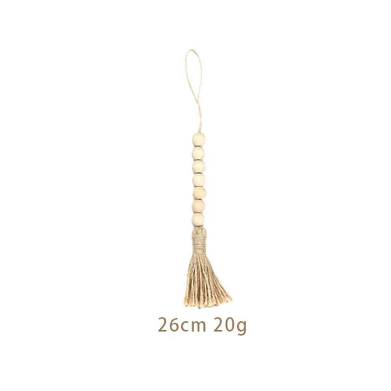 Home Decor Prayer Boho Beads Big Wall Hanging Decor Farmhouse Beads 58in Wood Bead Garland with Tassels