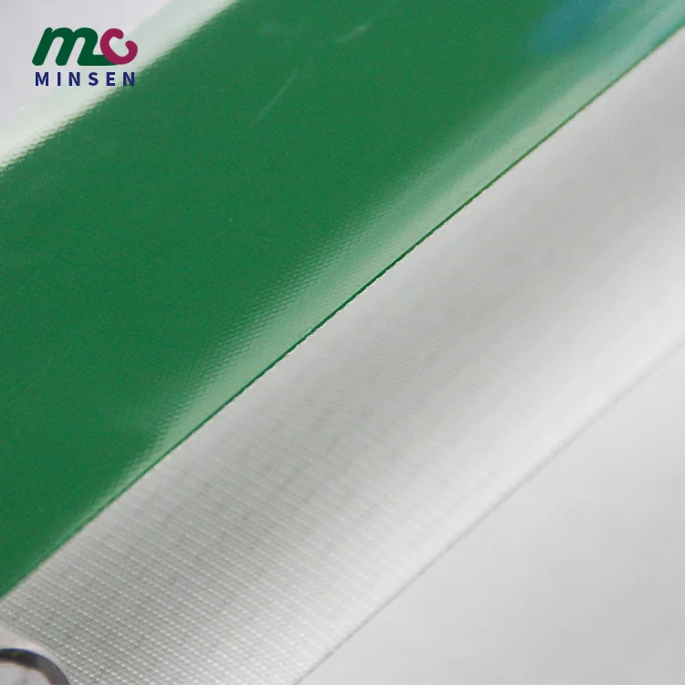 Green PVC 6mm  conveyor belt manufacturer for automatic packing
