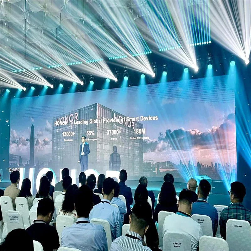 High quality indoor HD background WIFI video wall meeting room projector 3mm 2.5mm customized led advertising screen