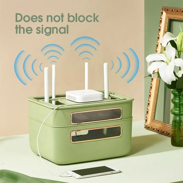 Space Save Cable Management Organizer Electric Wires Container Wifi Router Storage Box