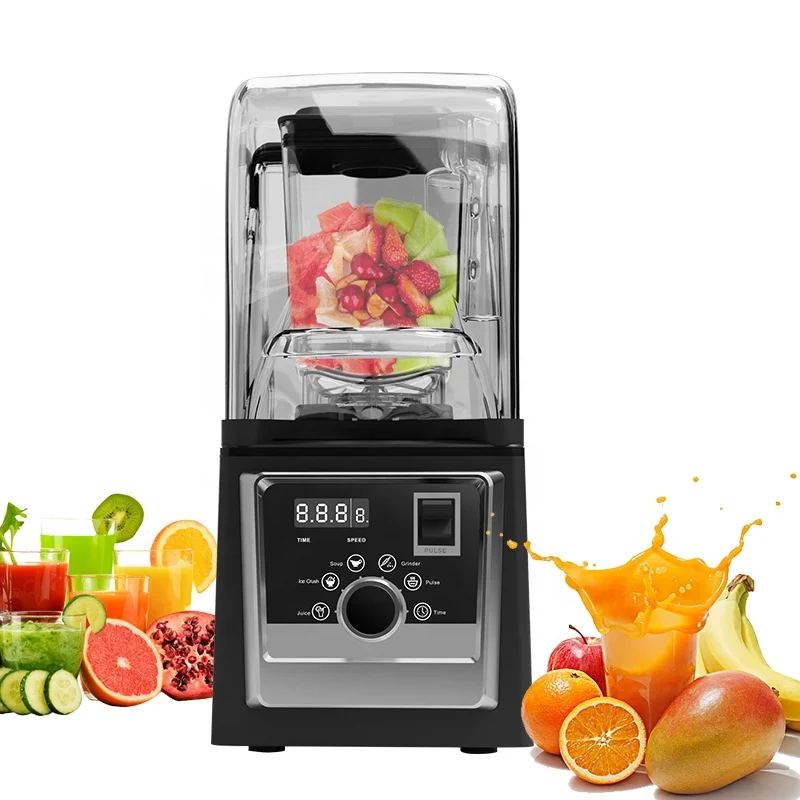 2500 watt heavy duty silent food blender professional mixing machine automatic quite blender ice crush bar blender machine