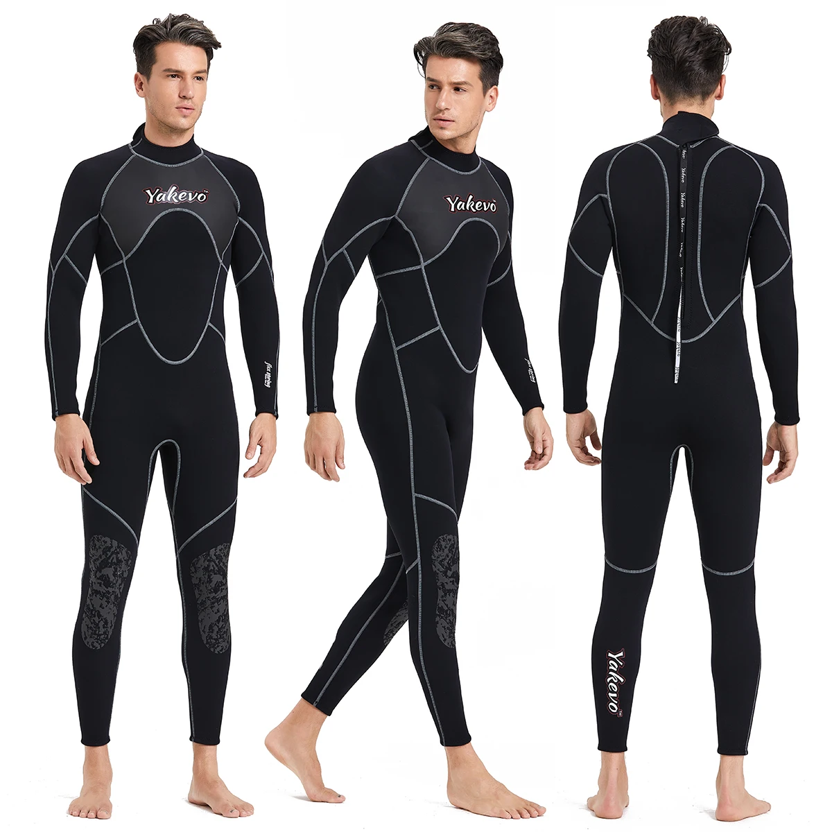 Factory Supply Men 3mm Black Long Sleeve Neoprene Swimming Wet Suit Surfing Diving Wetsuit