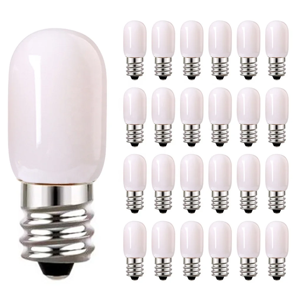 LED Fridge mini light bulb oven Freezer light 220V 1w E12 E14 T22 Milky LED Refrigerator lamps