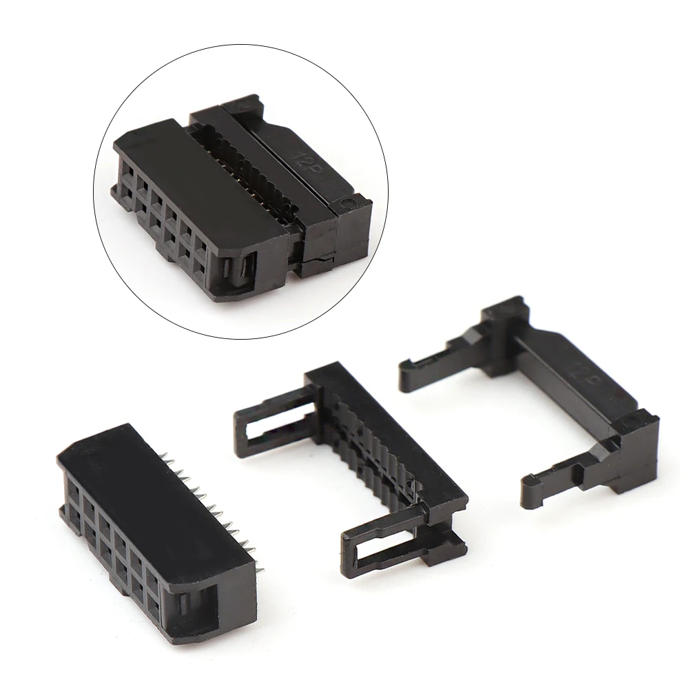 2.54 IDC FC connector female socket 2.54mm pitch Idc Header Female Socket 12Pins IDC Connector