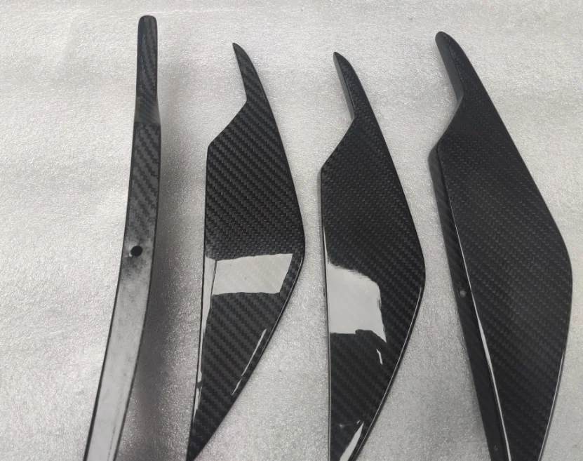 4 PCS Dry Carbon Fiber Front Bumper Trims For BMW G80 G82 G83 M3 M4 AC Style Front Bumper Canards