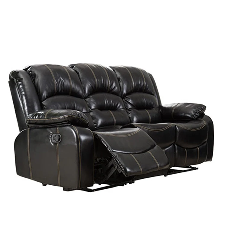 Good Quality Simple Reconfigurable Living Room Furniture Genuine Leather Sofa Recliner Set