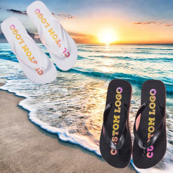 Pattern Slides Rubber  Customized Shower Printed Kids Inflatable Slide High End Custom Pvc Logo Eva Flip flops