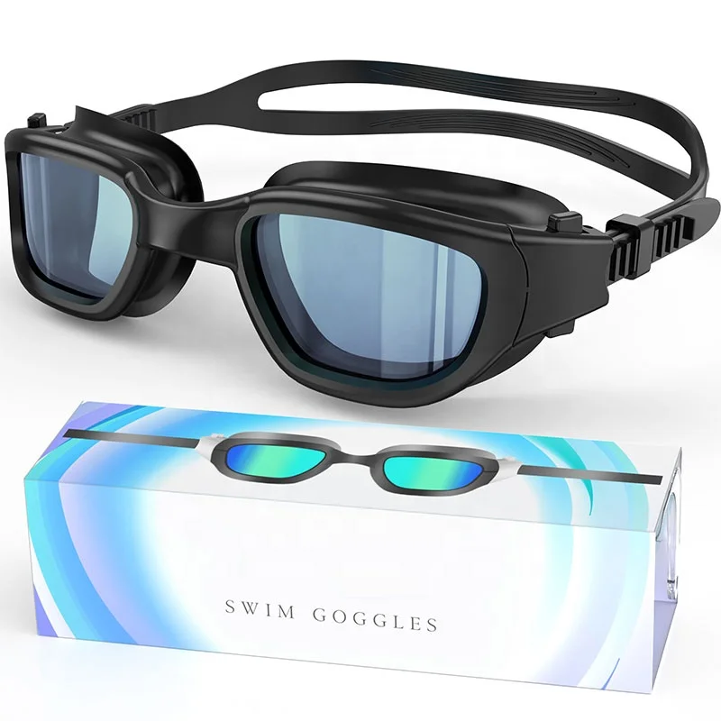 Fashionable Sports Flexible Nose Bridge Swimming Goggles UV Protection Layer Adjustable Non-Slip Silicone Strap Swim Goggles